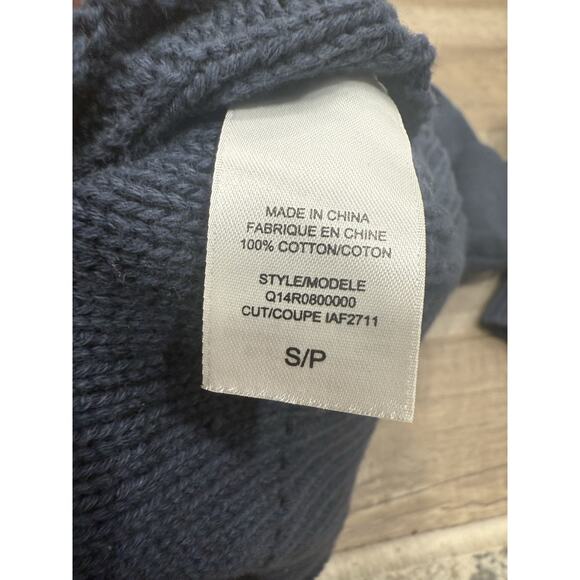 Guess Sweater Womens Small Blue Cable Knit Chunky V Neck Comfort - Picture 3 of 6